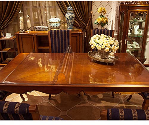 Mantel Plástico De PVC, Cubierta De Mesa Rectangular, Protectora De Escritorio Transparente, Manteles Fácil De Limpiar, para Escritorio, Comedor, Cocina, Personalizable,90x180cm/35.4 * 70.9in