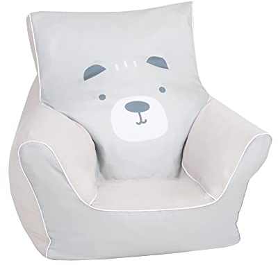 Knorrtoys 68280-Kindersitzsack-Bär Paul, Hellgrau