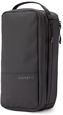 Gomatic Toiletry Wash Bag for Travel, Waterproof Storage Case for Shaving Kit, Makeup, Toiletries Black - Large