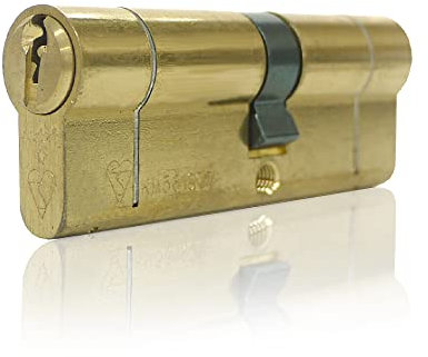 UAP 1-Star Euro Cylinder Lock with Anti-Snap & Anti-Drill Technology - Door Lock Cylinder with 3 Keys - Security for Home & Office, Door Barrel with Kitemark Rating (90mm 45/45) (Brass)