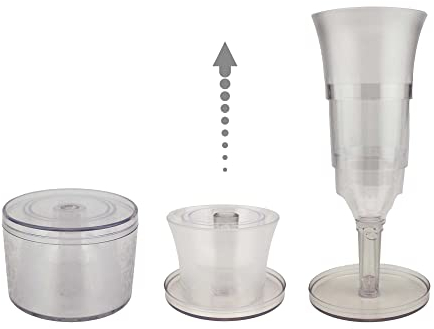 Winkee - Pop Up Sektglas to go | Kompaktes Sektglas für jeden Anlass | Camping Seccoglas | Sektbecher | Aufziehbares Campingglas & Festivalzubehör | Geschenk für Sektliebhaber | Hochwertig
