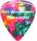 Plektrum mit Wunschtext oder Wunschbild - Personalisiertes Plektrum mit Druck - Individuell und schnell gestalten mit Wunsch-Druck - mit eigenem Bild oder Text personalisieren (Heavy, Bunt)