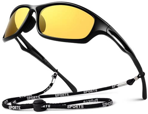 LINVO Sonnenbrille Herren Polarisiert TR90 Sportbrille Autofahren Angeln Radfahre Fahrradbrille mit 100% UV400 Schutz Cat 3 CE