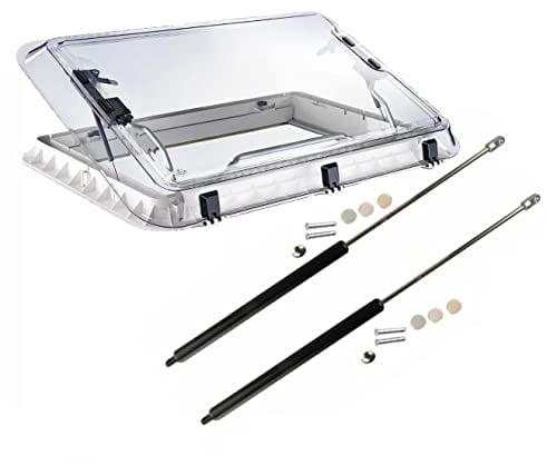 Ramor Strutz. 2 Resortes de Gas Compatibles con Seitz Dometic Heki 2 Skylight. Accesorios para Caravanas. (Kit de Instalación Completo.)