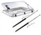 Ramor Strutz. 2 Resortes de Gas Compatibles con Seitz Dometic Heki 2 Skylight. Accesorios para Caravanas. (Kit de Instalación Completo.)