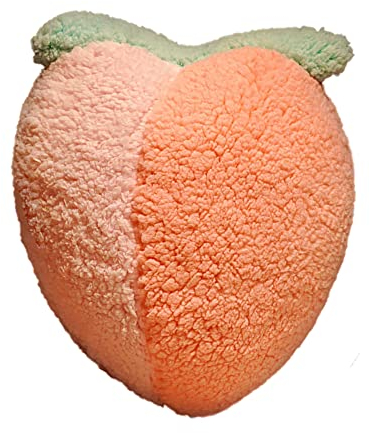 Surakey Pfirsiche Früchte Plüschtier,43CM Pfirsiche Kuscheltier Süß Obst Stofftiere Spielzeug Weich Pfirsiche Kissen Kuscheltier Komfort Plüschkissen Schlafkissen für Jungen Mädchen Geburtstag