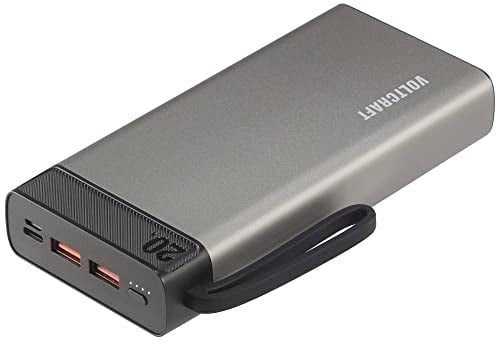 VOLTCRAFT PB-20-PD3.0 Powerbank 20000 mAh USB PD 3.0 LiPo Grau-Schwarz Statusanzeige