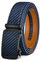 BULLIANT Gürtel Herren, Gürtel Ratsche Ledergürtel Automatikschließe für Herren Anzug Business Kleidung,Breit 35mm,Größe Angepasst(Navy Blau-105cm/28-34 taille verstellbar)