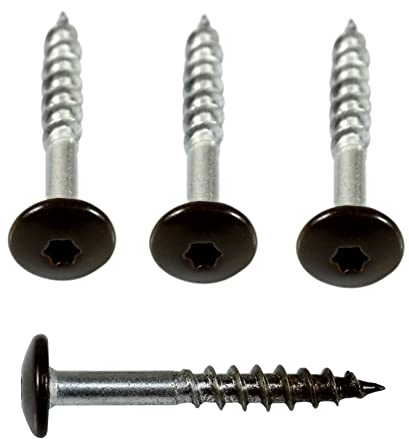 SN-TEC Fassadenschrauben Rostfrei Edelstahl V4A 5,5x55 mm, braun Pulverbeschichtet RAL 8014 mit Torx T20 Aufnahme (Mengenauswahl möglich) (10) (50)