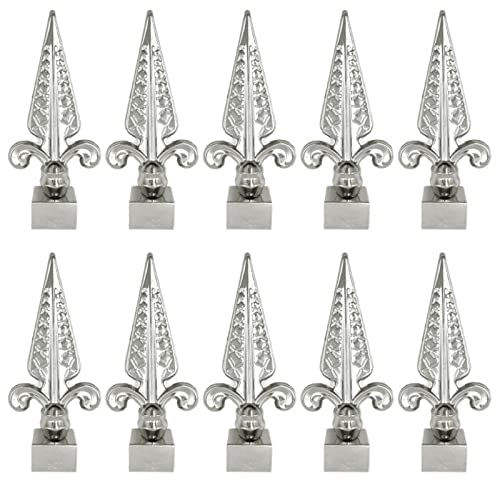 10X Pfostenkappe, Zaunpfosten Edelstahl Zaunelemente Zaunpfosten Metall Pyramiden Form Abdeckkappen,30mm
