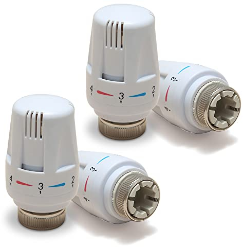 4 Stück Thermostatkopf, Thermostatkopf Heizung, TRV M30x1.5 Thermostat Heizkörper, Heizungsanlage Temperaturregelung Köpfe für Büro Zuhause