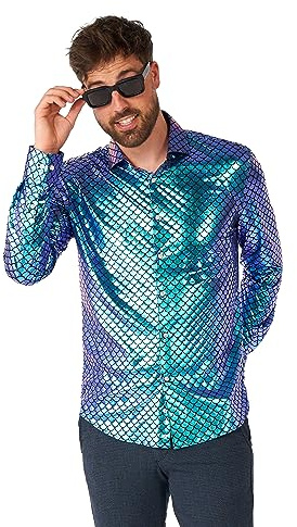 OppoSuits Herren-Hemd – Party-Hemd – Karnevals- und Festival-Outfit – inklusive 1 Button-up-Hemd