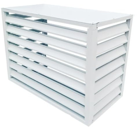 Air Conditioning Fences Air Conditioning Privacy Screens Home Radiator Covers Aluminum Fence Panels Freestanding Louvered Space Dividers for Pool Equipment Barriers Fences Bin Enclosures ( Color : Whi