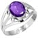 925 Sterling Silber Ring Amethyst Quarz Handgemacht Schmuck Größe 64 (20.4) (99052_AMFT_R12.5)