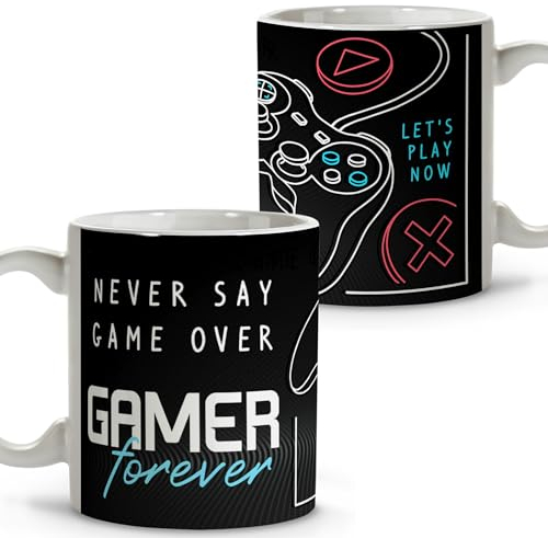 LolaPix Taza gaming. Tazas originales para regalar. Taza personalizada. Taza cerámica 330 ml. Regalos frikis. Accesorios gaming. Taza Mando play. Taza playstation