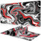LeKuni Grand Tapis De Souris Gaming XXL - 900 X 400 mm - Gamer Mouse Pad avec Coutures sur Les Bords - sous Main Bureau - Accessoire Bureau, Base en Caoutchouc Antidérapant Surface - Rouge