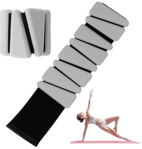 Handgelenkgewichte 2er Set, verstellbare Silikon-Workout-Gewichte für Frauen und Männer, tragbare Knöchel-/Handgelenkgewichte geeignet für Yoga, Tanz, Pilates, Poolübungen und Joggen, 0,9 kg
