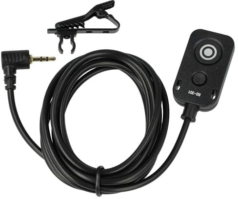 vhbw 1x Fernauslöser Fernbedienung kompatibel mit Canon 7DS, 7DSii, 90D, G3X, M5, M6, M61l, EOS R, R5, R6, EOS RP, 800D, 80D Kamera, 1,5 m