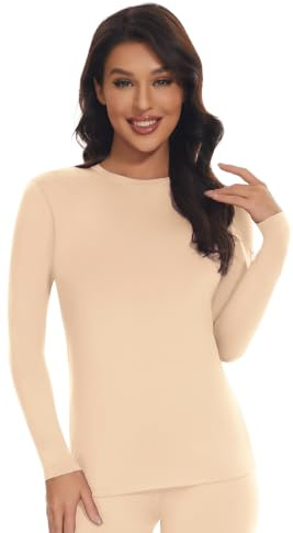 SIMIYA Thermoshirt Damen Langarm Unterwäsche Winter mit Innenfleece | |4-Wege-Stretch|Satmungsaktiv, schnellrocknend| körpernah|Flache Nähte|Ideal für Winter|Alltag & Outdoor