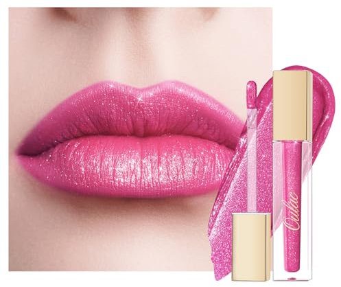 Oulac PInk Matte Lipstick for Women, Glitter Liquid Lip Stick with Sequin, Long Lasting Lip Stain, High Impact Lipcolor, Waterproof Lightweight Soft, Vegan & Cruelty-Free MS08