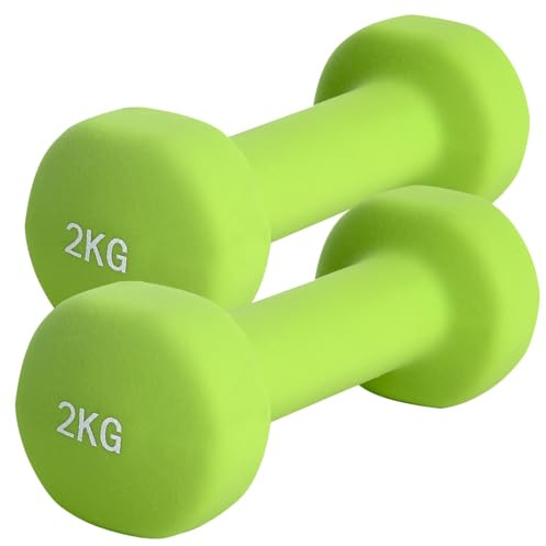 Enjoy Fit® Hanteln Neopren 2er Set 1.0-5.0Kg Kurzhanteln Frauen Hantelset Kleine Hantel Kurzhantelset