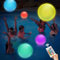 4 Pack Light-Up Beach Balls, 16” Glow-in-the-Dark Inflatable Pool Toys, Floating Balls with 16 Colors and 4 Lighting Modes, Perfect for Kids' Outdoor and Indoor Games, Swimming Pool Party Decorations