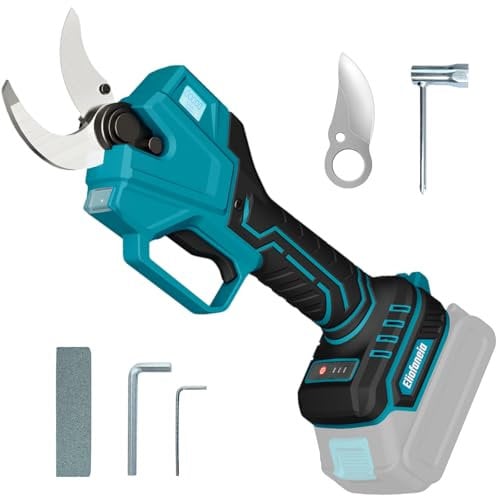 Eliofaneia Forbici Potatura Elettriche,diametro di taglio massimo 40 mm,Compatibili a batteria per Makita da 18 V (senza batteria e caricabatterie), display LCD,Motore brushless,Luce per giardinaggio