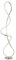Globo Stehlampe Stehleuchte Designlampe LED Kristall Wohnzimmerlampe silber H 135 cm