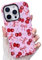 MINSCOSE Cherry Print Phone Case for iPhone 13 Pro Max Case,Luxury Girly Cute Bow Trendy Pattern,Slim Thin Hard Plastic Soft Silicone Cover for Women Girls for iPhone 13 Pro Max-Pink