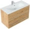 Magnolia Home Badmöbel Vitro 1000 mit Glaswaschbecken SoftClose Farbe Eiche Gold