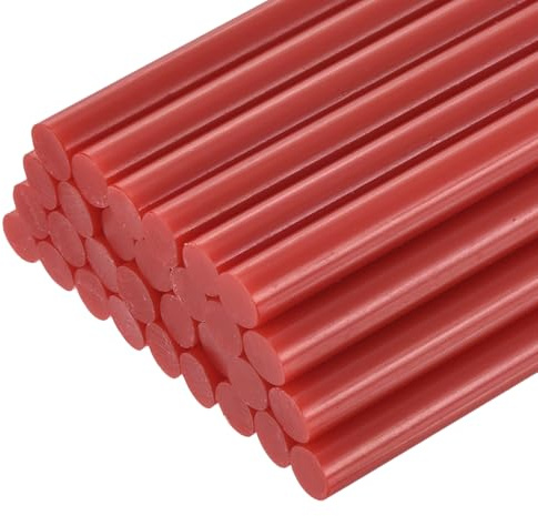 QUARKZMAN 30 Stück Heißklebestifte 11mm x 100mm Mini Heißklebesticks Heißklebepistole Heißkleber Klebestifte Heißklebestäbchen für Reparieren Kunst Dekorieren Handwerk Rot