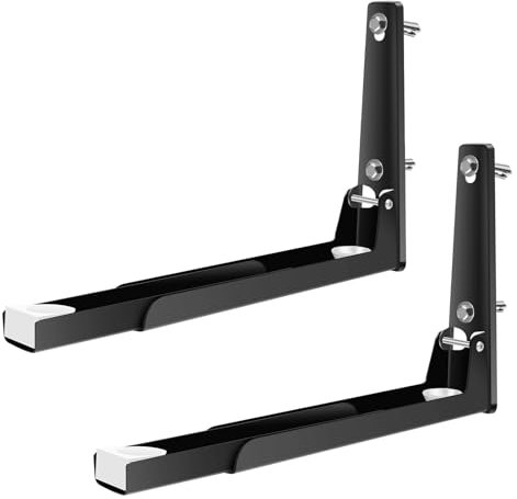 Universal Microwave Shelf Wall Mounted Foldable Microwave Wall Bracket Adjustable Stove Mounting Kit Stainless Steel Oven Stand Shelf Rack Easy Installation for Home Kitchens