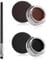 ZWWOGE 2PCS Gel Eyeliner, eyeliner braun + eyeliner schwarz,Wasserfest Langanhaltende Creme Eye Liner Gel, Hochintensive Pigmente, Wischfestes Eyeliner Makeup,mit Eyeliner-Pinseln