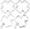 MUCKLILY 4 Pièces Emporte-pièce trèfle à quatre feuilles décorations de biscuits en forme de trèfle emporte-pièce feuille Accessoire de cuisson Moule à bricolage Acier inoxydable