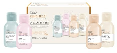 Baylis & Harding Kindness+ Body Wash Discovery Gift Set 1 Pack | Assorted Fragrances, 98% Naturally Derived, Scientifically Proven Ingredients, Vegan Friendly