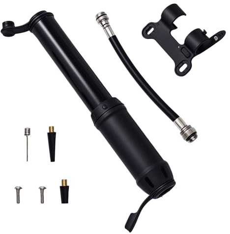 Portable Bike Pump Mini Bike Tyre Tool for All Bikes Bicycle Tire Air Pump Compact and Light Performance Fits Presta and Schrader High Pressure PSI Tyre Pump for Road, Mountain and BMX Bikes