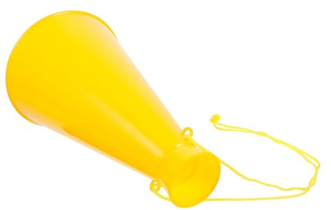 TOPBATHY Tragbares Kunststoff Megafon Megaphone Party Tröte Sport Fans Anfeuerungsgerät Krachmacher für Show Atmosphäre Gelb