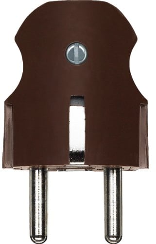 Merten 122415 SCHUKO-Stecker, dunkelbrasil