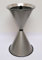 Standaschenbecher Diabola 71x40 cm silber Marke Szagato Made in Germany (Industrie Standaschenbecher modern Design Aschenbecher groß stehend aus Metall für innen und außen wetterfest windfest)