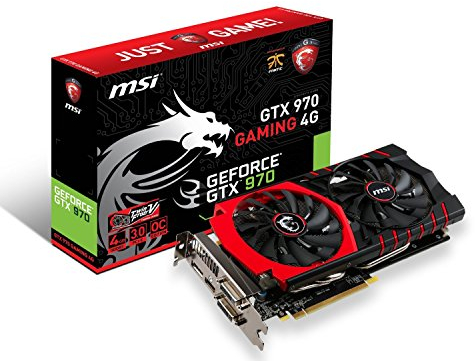 MSI NVIDIA GTX 970 Gaming Twin Frozr HDMI DVI-I DP Graphics Card (4GB, PCI Express, DDR5, 256 Bit)