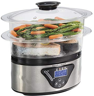 Hamilton Beach 37530C Digital Steamer, 5.5 quart, Multicolor