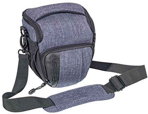 PEDEA DSLR-Kameratasche Fashion mit Displayschutzfolie für Canon EOS 5DS R M6 M100 100D G1X Mark III SX740 / Nikon Z6 D850 / Panasonic Lumix DC GH5 GX800 / Sony Alpha 6000 6500, Gr. M grau