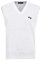 Guv'nors Mens Bowling Tank Top Knitted Sleeveless Jumper White with Bowls Logo On The Front V Neck XXX-Large