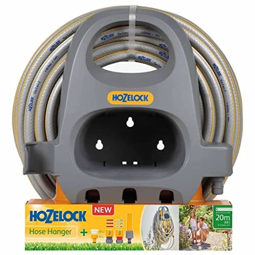 Hozelock Hose Hanger With 20m Hose & Fitting Set - 2364 0000