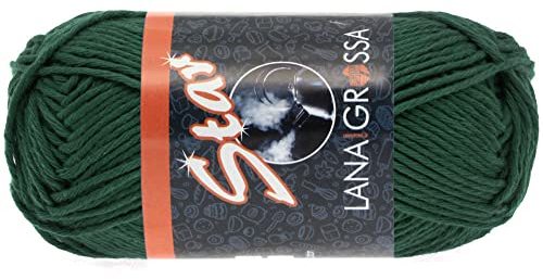 LANA GROSSA Star | Topflappen-Baumwolle | Handstrickgarn aus 100% Baumwolle | 50g Wolle zum Stricken & Häkeln | 90m Garn FB64
