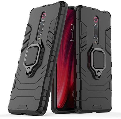Kompatibel mit Mi 9T (Pro), Redmi K20 (Pro) Hülle, Ring Ständer Magnetischer Handyhalter Auto Caseme Schutzhülle Case für Xiaomi Mi 9T, Mi9T Pro, Redmi K20, RedmiK20 Pro (Schwarz)