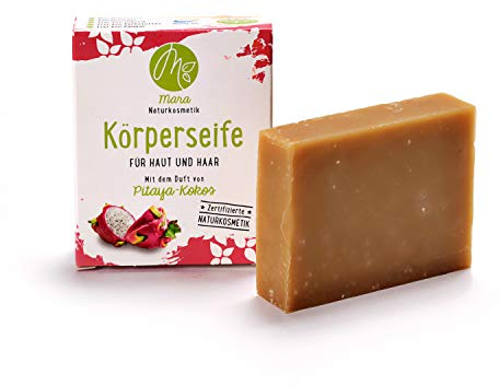 Mara Körperseife Pitaya-Kokos, Naturkosmetik, vegan, handgemacht, Bio-Naturseife, Körperpflege 90g