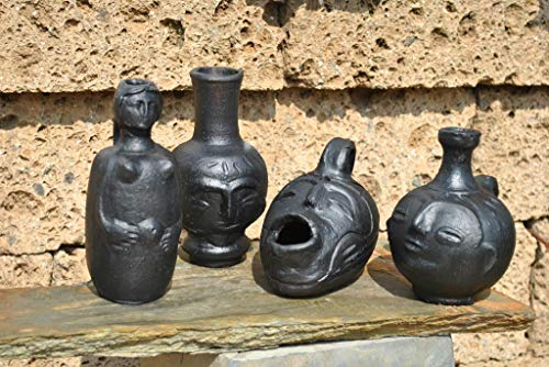 kunert-keramik Afrikanische Vasen und Figuren,4er Set,Handarbeit,bis ca. 18cm