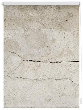 Lichtblick Klemmfix Verdunklungs-Rollo mit Motiv, ohne Bohren, Blickdicht, Seitenzugrollo, Made in Germany, Beton - Grau 45 x 150 cm