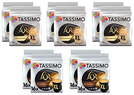 Tassimo Coffee L'OR XL Selection - L'OR Classique XL & Intense XL - 10 boîtes (160 portions)